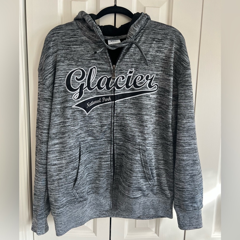 Glacier National Park Gray Heather Unisex Hoodie Jacket